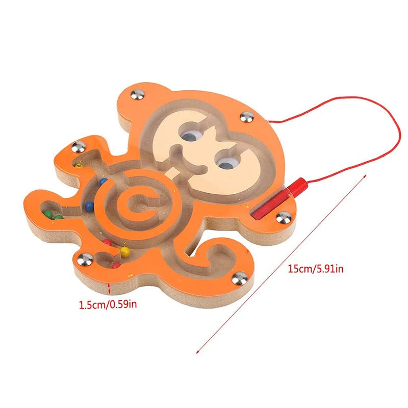 Drveni labirint s magnetom